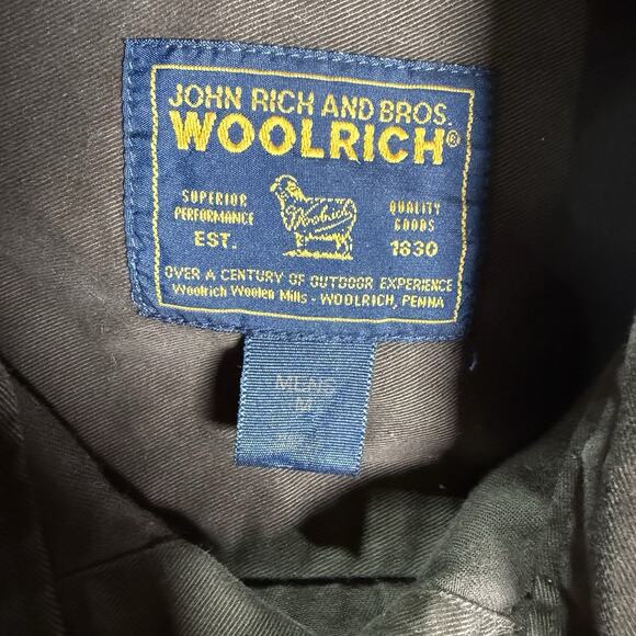VTG Woolrich John Rich & Bros Men’s Cotton Twill Work Shirt Brown Bark Size M - Picture 3 of 8